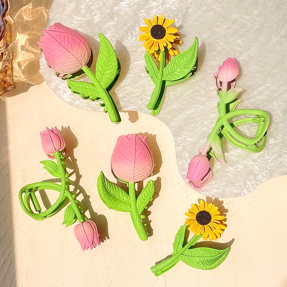 Kẹp tóc kim loại KIDSBOWS hình hướng dương mùa hè/ hoa sen cho bé gái phụ nữ