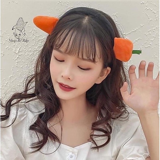 Băng đô cài tóc cà rốt, Cá Xuyên Đầu Cute phong cách Hàn Quốc