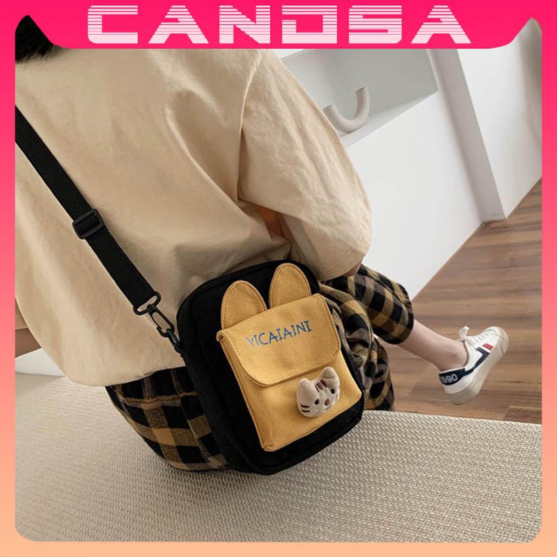 Túi đeo chéo tote đẹp vải canvas mềm đi học giá rẻ TD14