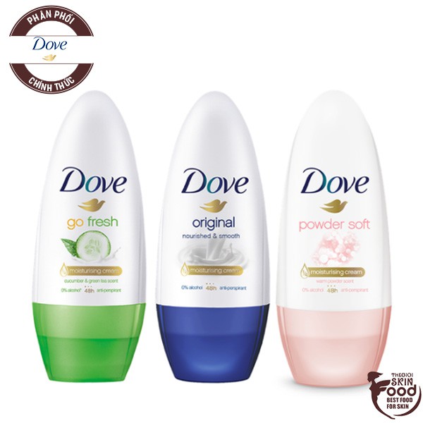 Lăn Khử Mùi Hương Phấn Dưỡng Ẩm Vùng Da Dưới Cánh Tay Dove 40ml | BigBuy360 - bigbuy360.vn