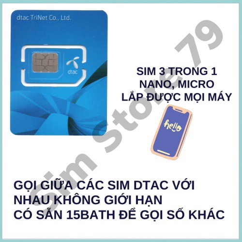 Sim du lịch thái lan 4G 5G không giới hạn data 50GB 10 ngày