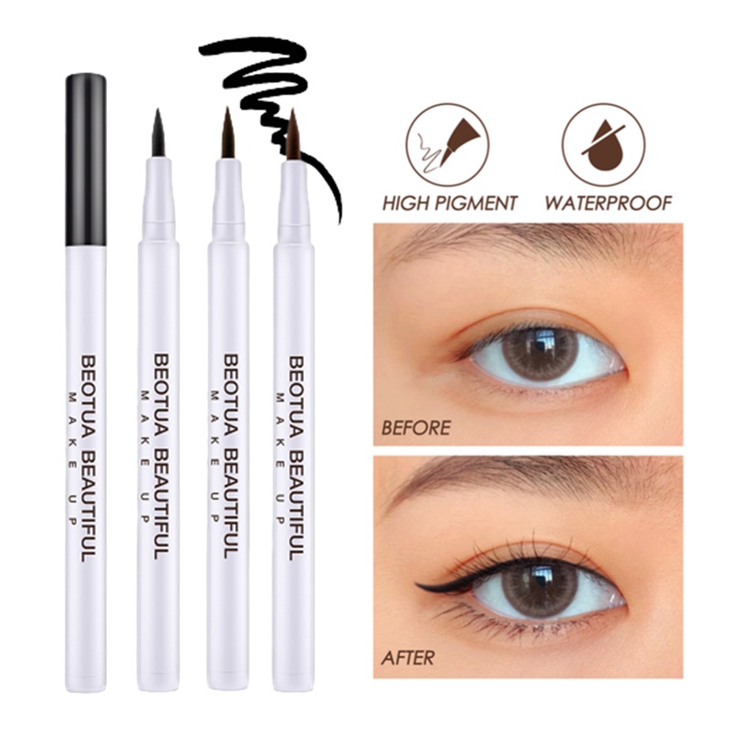 Bút Kẻ Mắt 3 Màu Nhanh Khô Chống Thấm Nước Không Nhòe Lâu Trôi Tự Nhiên