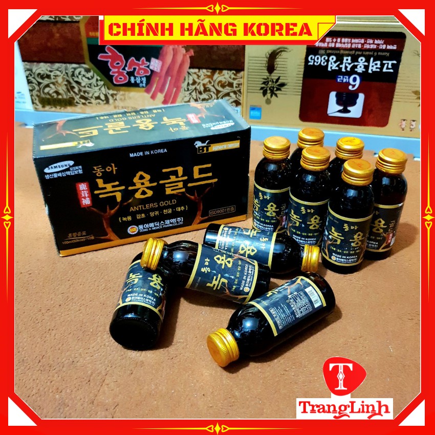 Nước hồng sâm nhung hươu - đông trùng Dong A cao cấp, hộp 10 chai x 100ml - tranglinhkorea