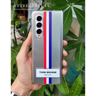 Ốp lưng z fold 3 trong suốt thom browne, hai mảnh likgus