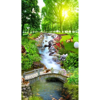 Tranh dán tường phong cảnh khổ dọc - tranh đứng