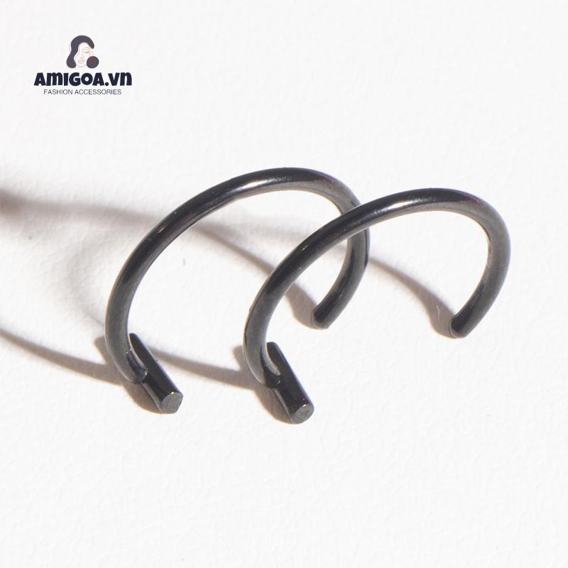 ✨✨Khuyên Kẹp Môi/Mũi/Môi Bằng Thép Titan Không Cần Khoan Lỗ Tiện Dụng