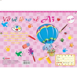 -vở vẽ lò xo xé a3; ms: 711