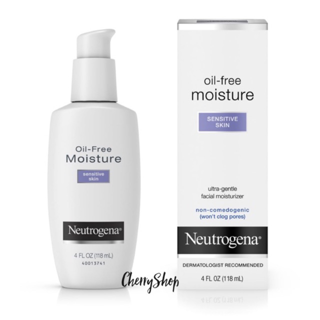 [Hàng USA] Kem Dưỡng Ẩm Dành Cho Da Nhạy Cảm Neutrogena Oil Free Moisture Sensitive Skin (118ml)