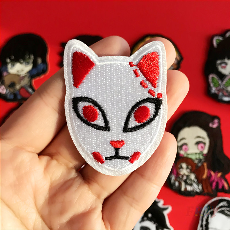Vải ủi thêu trang trí in họa tiết anime Demon Slayer DIY chất lượng cao