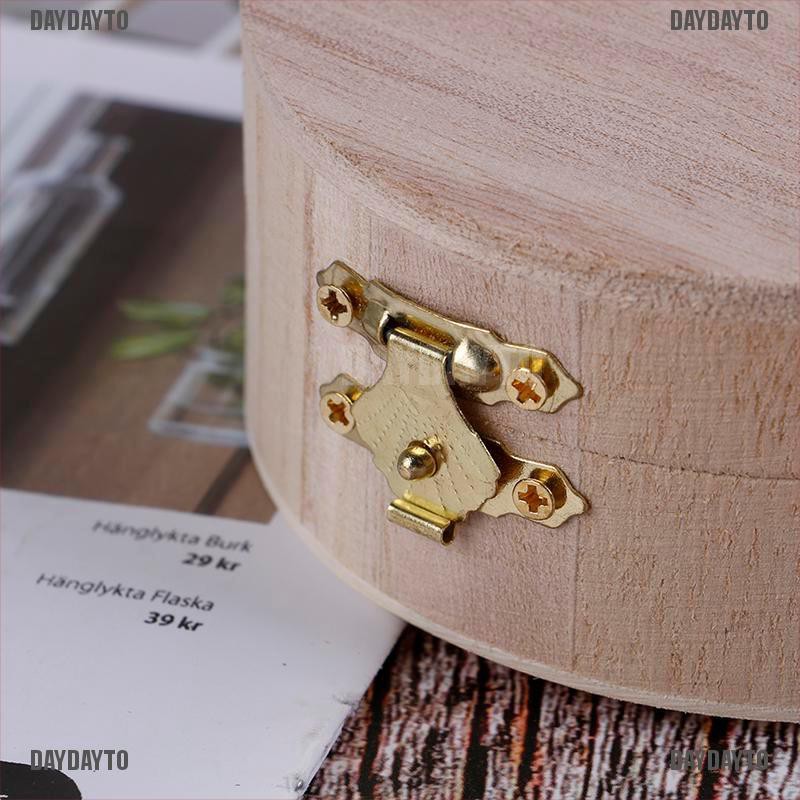 1 Hộp Gỗ Tròn Đựng Trang Sức