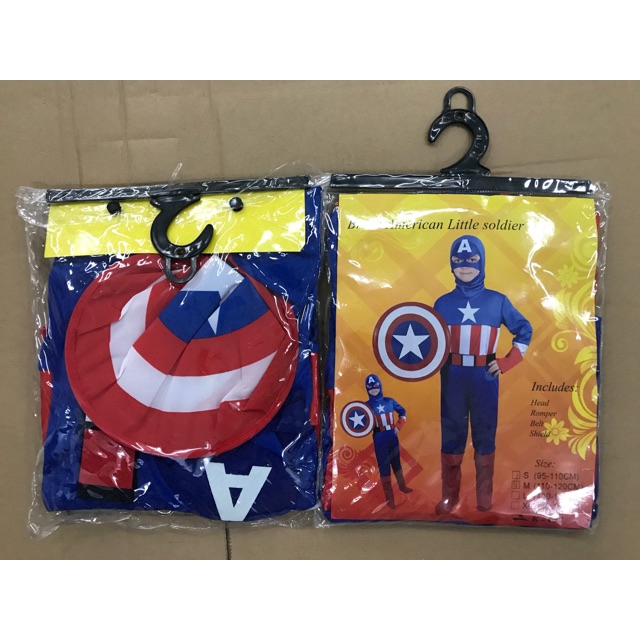 Captain America Costume For Kids Girls Boys Adult Woman Man Avengers SuperHero Family Cosplay Dress