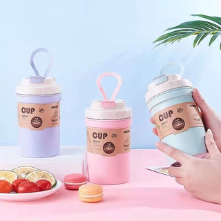 Cốc đựng canh lúa mạch an toàn vệ sinh, giữ nhiệt tốt, có quai xách cầm tay 500ml tặng kèm thìa