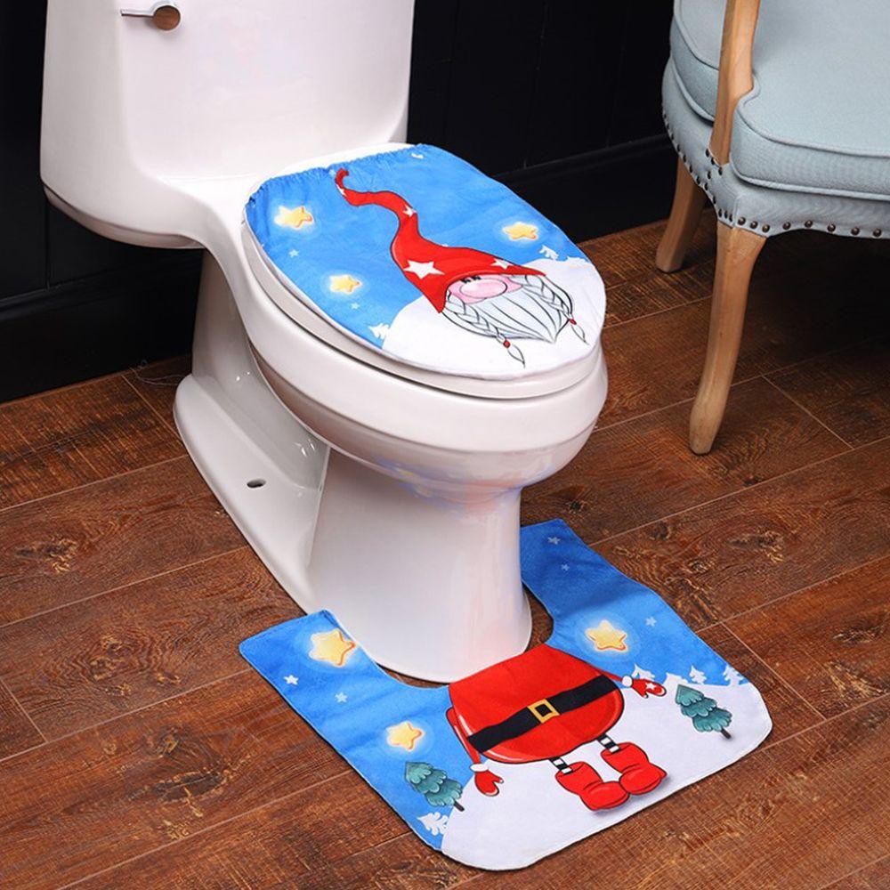 Thảm Lót Bồn Cầu Họa Tiết Giáng Sinh Trang Trí DIY