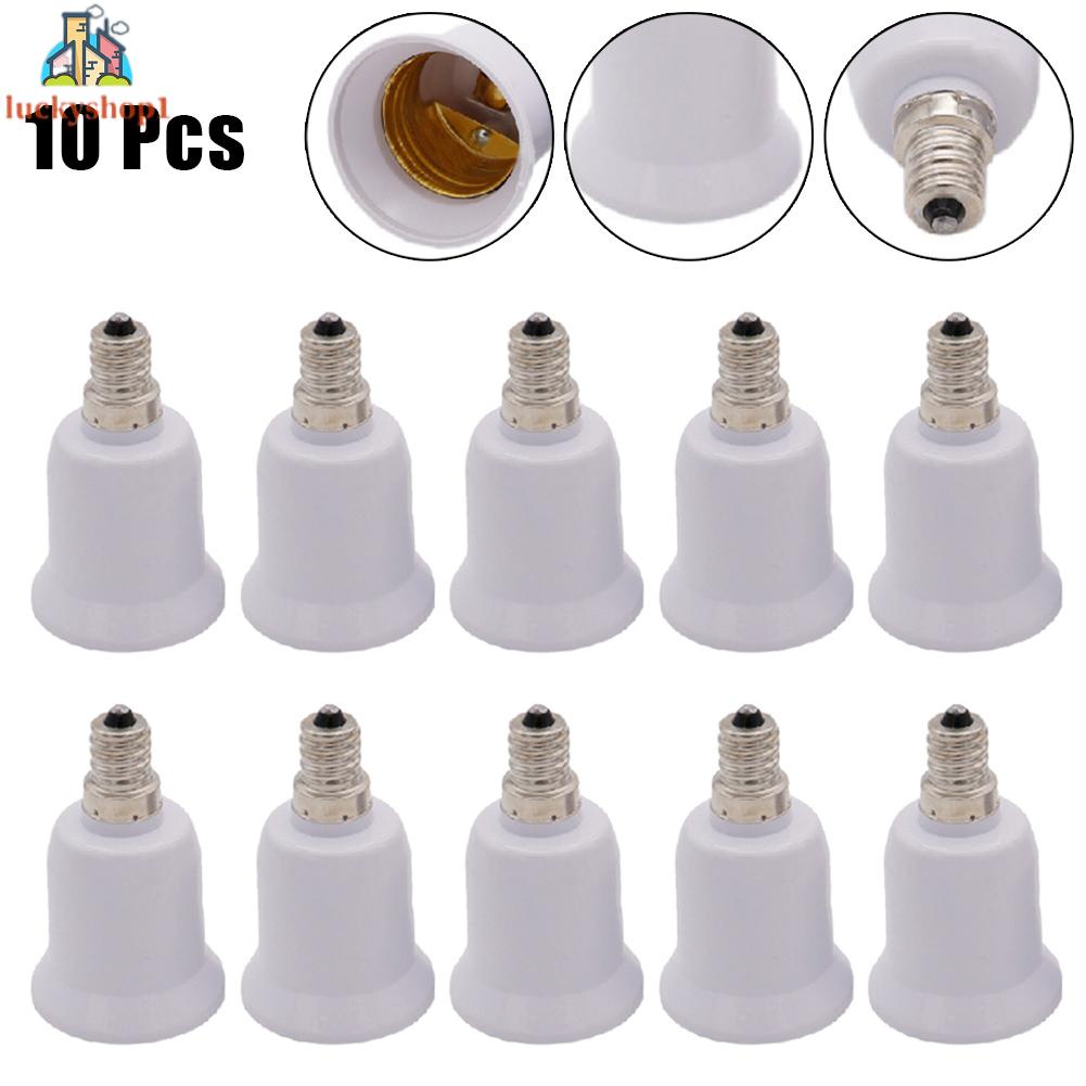 10pcs E12 đến E27 đầu chuyển đổi e12-e27 đầu đèn led đầu chuyển đổi đầu chuyển đổi đầu đèn mở rộng