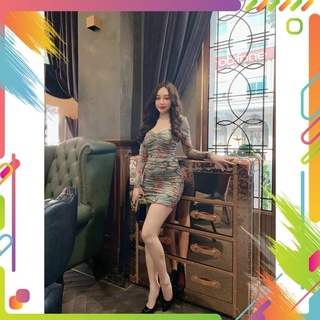 Đầm trễ vai tay dài