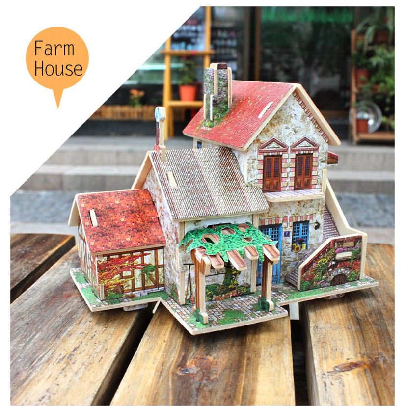 Mô hình nhà gỗ lắp ghép theo khớp Farm House F124 Robotime