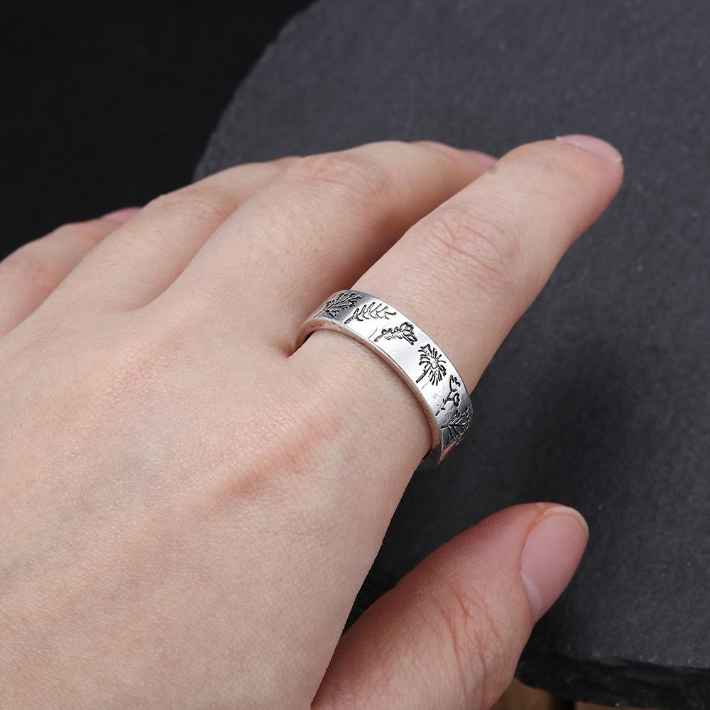 Nhẫn Họa Tiết Hoa Cúc Phong Cách Bohemian Cổ Điển Dành Cho Nữ