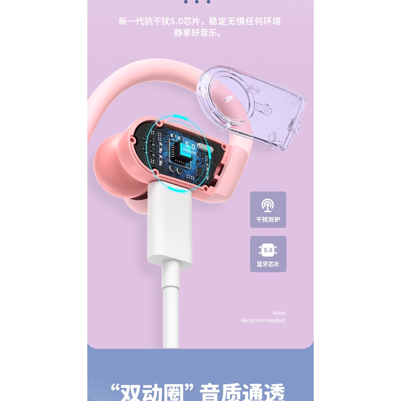 Bluetooth headset ear-hanging sports running Universal vivo Huawei Xiaomi OPPO Apple binaural neck-hanging YS2R
