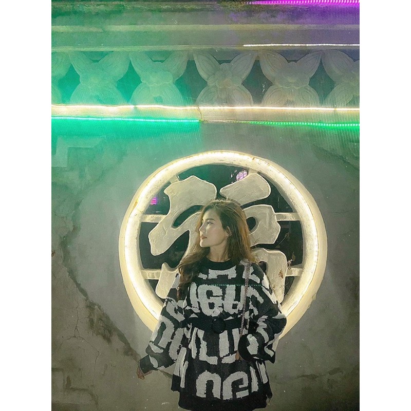 Áo len chữ hàng qc