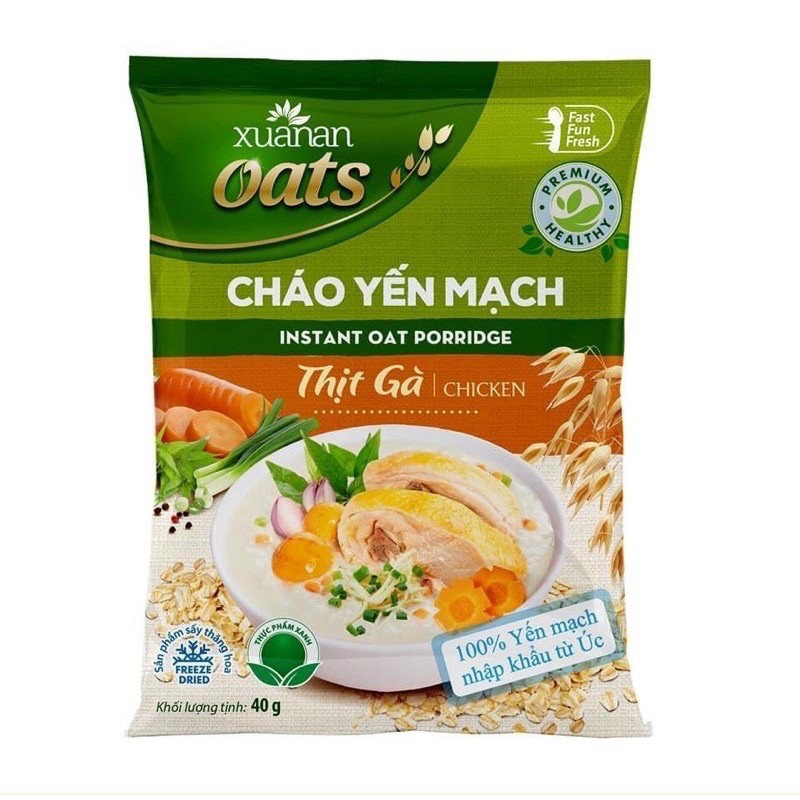 Cháo Yến Mạch Thịt Gà Xuân An-Mua 6 gói Tặng 1 Gói Ngẫu Nhiên