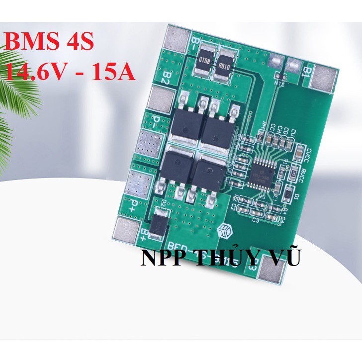 Mạch bảo vệ pin sắt BMS 4S 14.6V - 15A