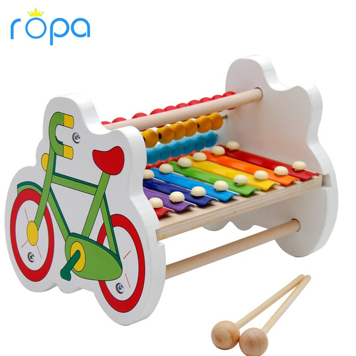 [Freeship] Combo Đàn Xylophone 8 Thanh Bằng Gỗ + Bộ tính toán cho bé bé khám phá tài năng âm nhạc