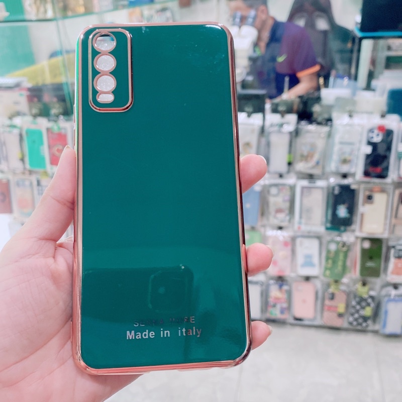 Ốp lưng vivo Y20 / y20s / Y12s / Y3S viền dẻo chống sốc hình idm, viền màu lưng nhám, kính cường lực