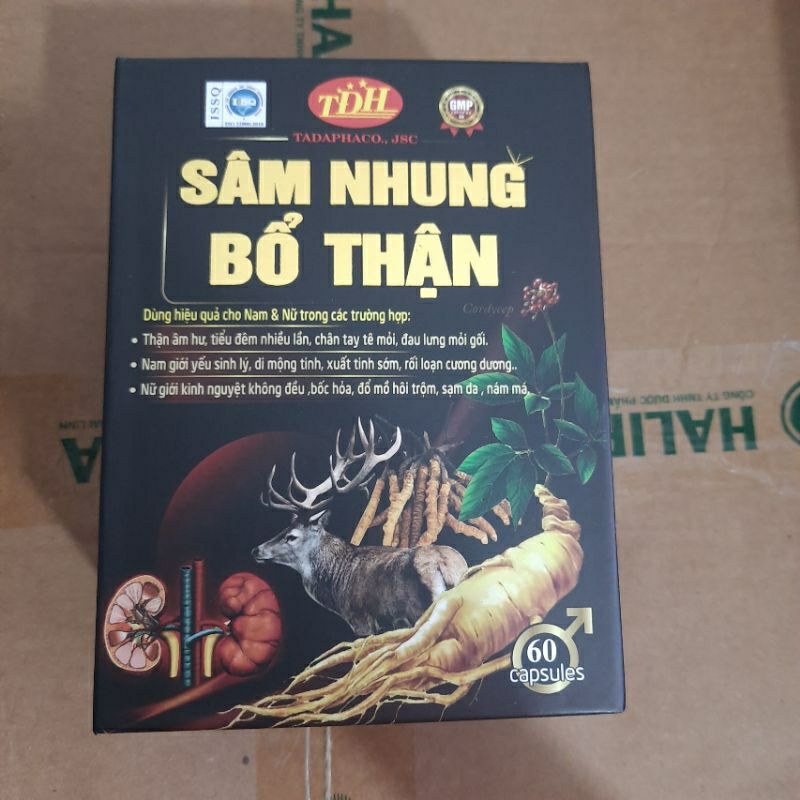《hộp 60v- cty TĐH》Sâm nhung bổ thận Codycep Hiệu quả cho cả nam và nữ giúp bồi bổ cơ thể khỏe mạnh