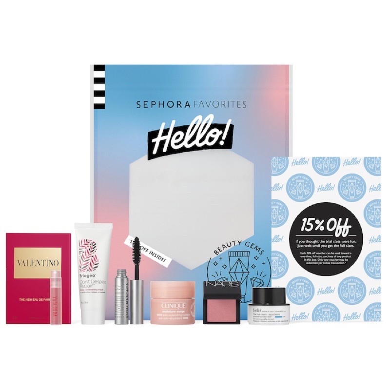 [Trả order] Set mỹ phẩm Sephora Hello! 8 món minisize