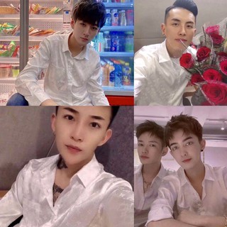 Sơ mi lụa chữ LV sang chảnh