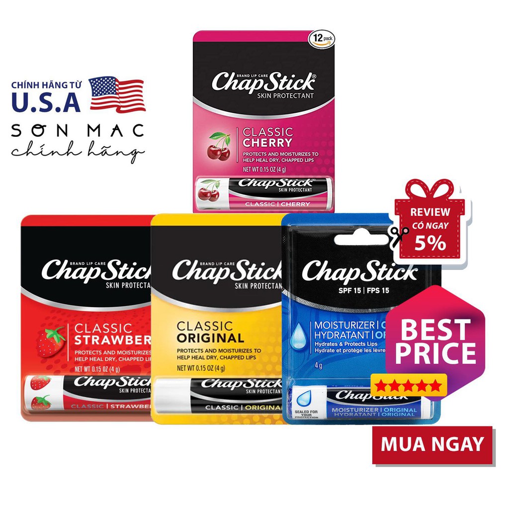 [PHÂN LOẠI] Son dưỡng Chapstick Skin Protectant 4g | BigBuy360 - bigbuy360.vn