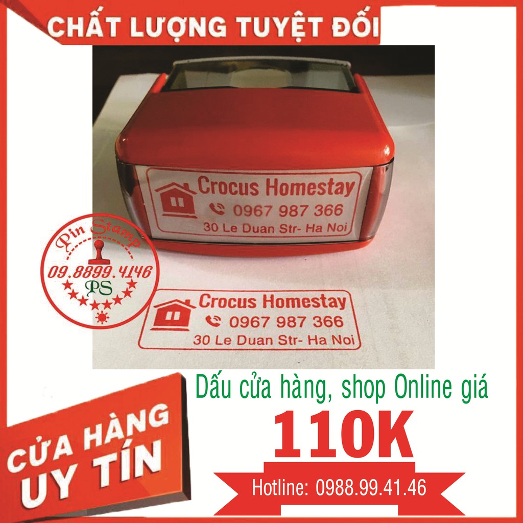 KHẮC DẤU TÊN, CON DẤU MỘC ĐÓNG BILL BƯU ĐIỆN CHO SHOP - Khắc Dâu Chất Lượng Cao Thương Hiệu Shiny