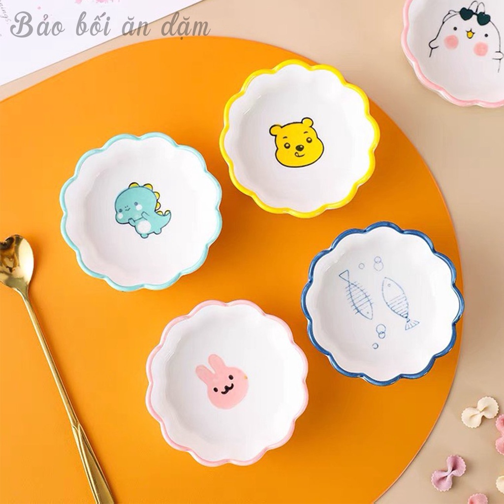 Bát sứ ăn dặm hình lượn sóng dễ thương cho bé ăn dặm