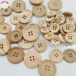 Bộ 50 nút áo bằng gỗ tiện dụng