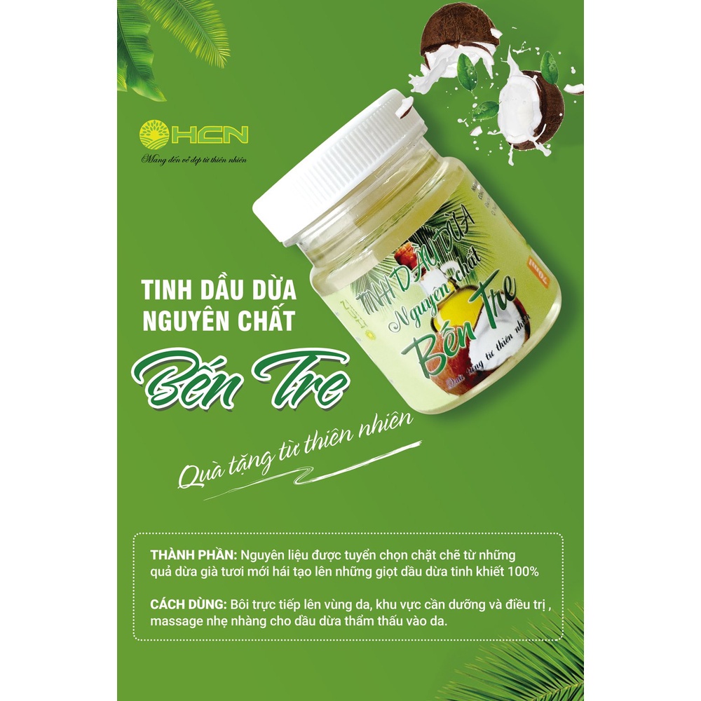 Tinh dầu dừa Bến Tre 70ml Huyền Chi Ngọc an toàn tự nhiên - DT087