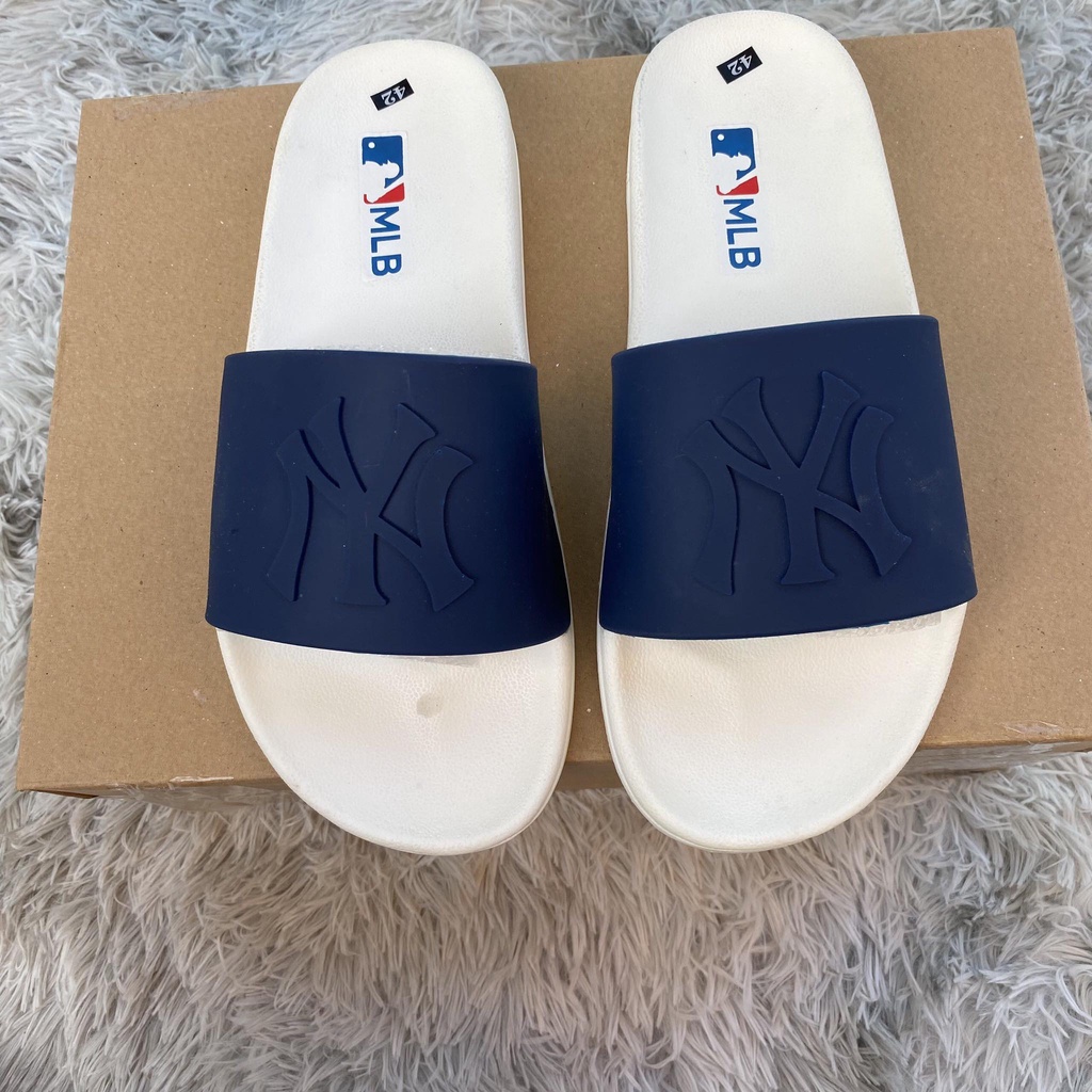Dép nam nữ cao cấp MLB kiểu unisex tím xanh thời trang nam nữ sành điệu hót chính hãng giá rẻ quà tặng độc đáo dễ thương
