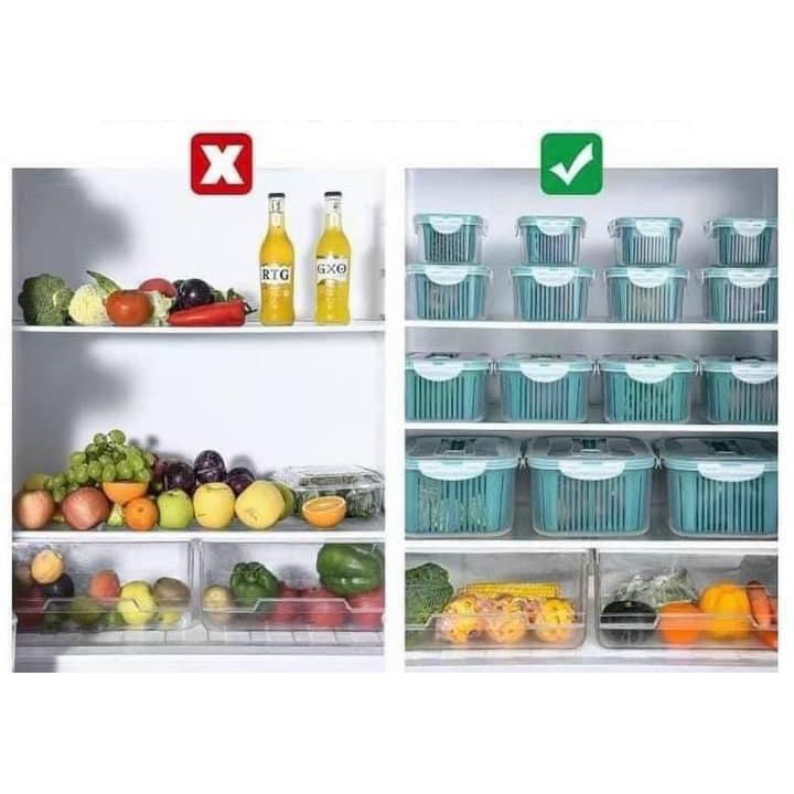 SET 5 Hộp Đựng Đồ Tủ Lạnh,Hộp Thực Phẩm Bảo Quản Tủ Lạnh Đa Năng Có Nắp Đậy Cao Cấp