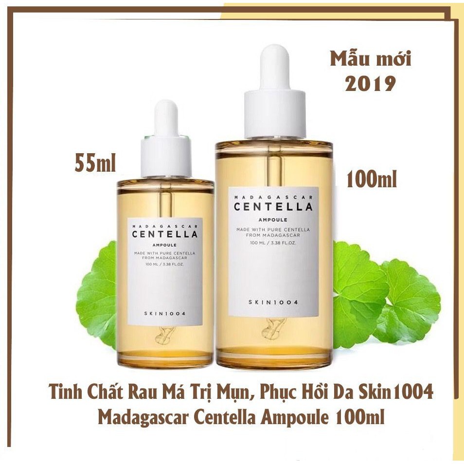 Tinh Chất Rau Má Giảm Mụn Và Làm Dịu Dành Cho Da Nhạy Cảm Skin1004 Madagascar Centella Ampoule 55ml/100ml