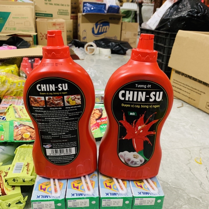 CHAI TƯƠNG ỚT CHIN-SU CAY TỎI ỚT LOẠI 1KG