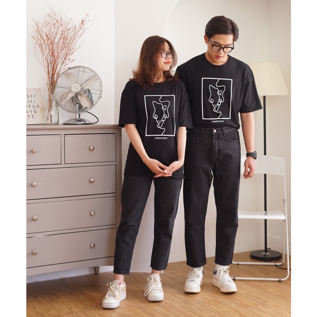 RYAN- Áo đôi unisex local brand phông thun nữ in phong cách Hàn Quốc form dáng rộng cotton tay ngắn