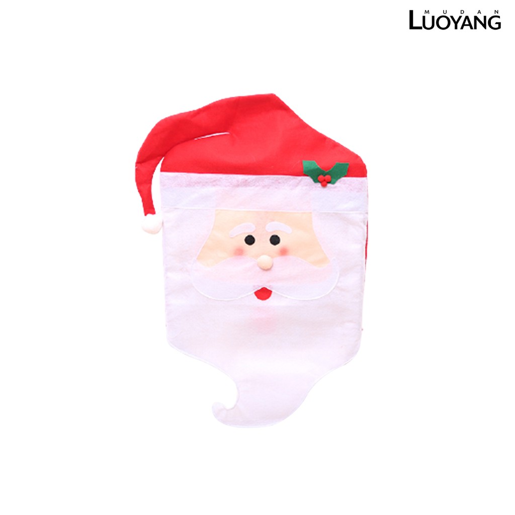Áo Bọc Lưng Ghế Hình Ông Già Nô En Dùng Cho Lễ Giáng Sinh