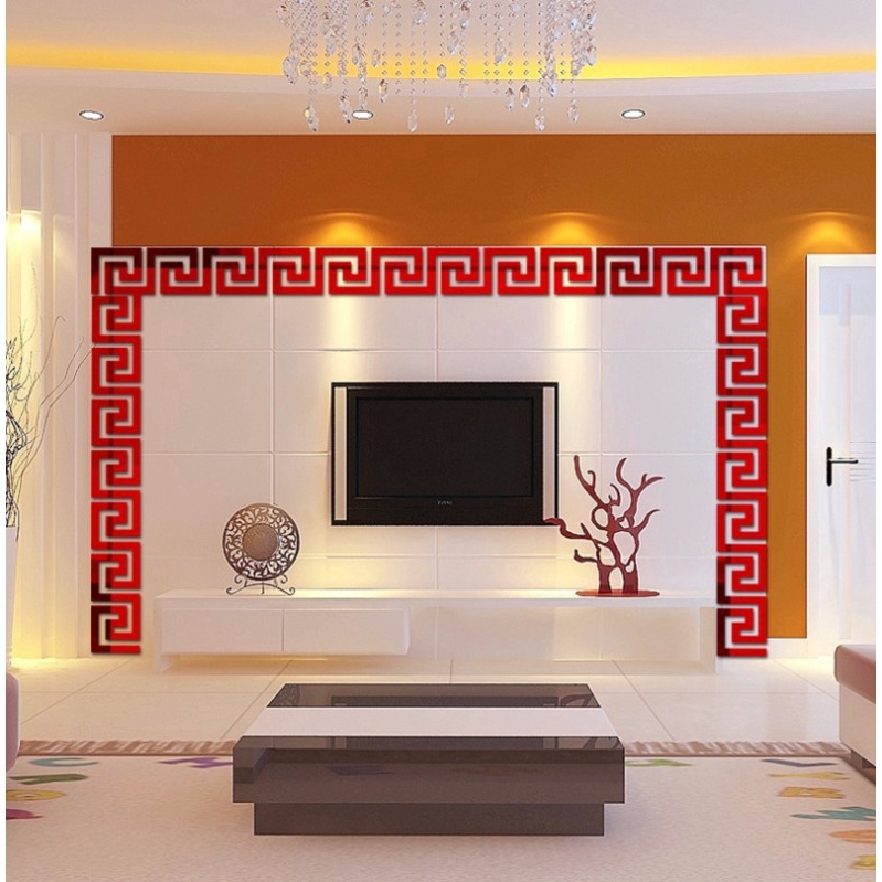 10 cái acrylic Gương Tường Decal Nghệ thuật Dán Đề can Trang trí nội thất