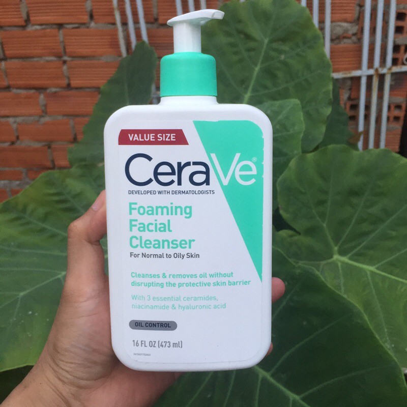 Sữa rửa mặt da dầu Cerave Foaming Facial Clearser 473ml