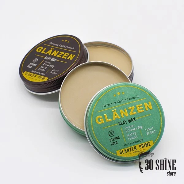 Sáp Vuốt Tóc Glanzen Prime - Sandar Wood | Phiên Bản Đặc Biệt Hương Gỗ Nam Tính 60G