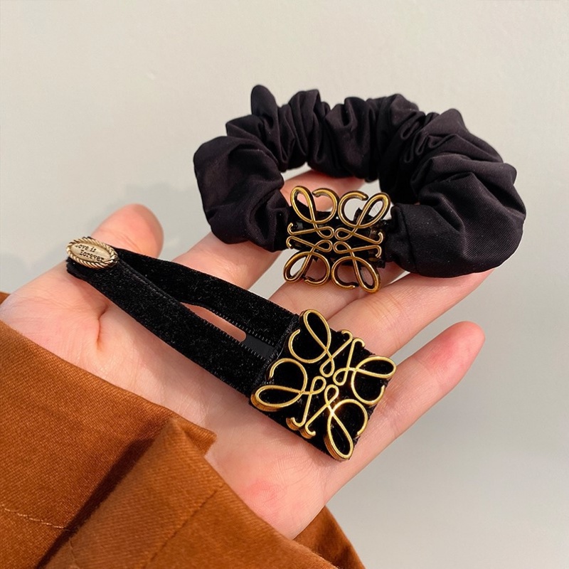 Dây Buộc Tóc Co Giãn Cao Màu Đen Thiết Kế Hình Vuông Bằng Nhung Phong Cách Hàn Quốc Thanh Lịch