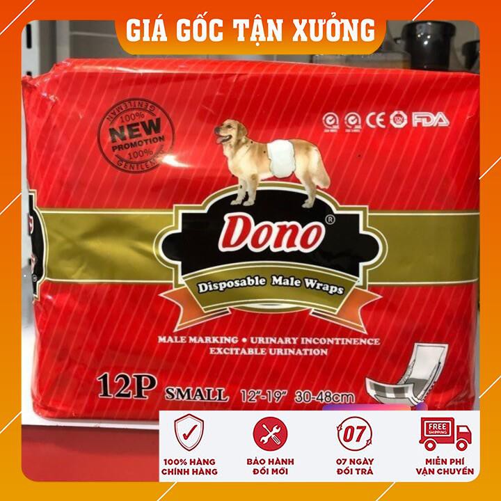 Tã Bỉm Cho Chó Mèo Đực 😍𝗛𝗢𝗧 𝗦𝗔𝗟𝗘😍 DONO PET SOFT ĐẦY ĐỦ SIZE BÉ DƯỚI 15KG CAO CẤP SIÊU THẤM HÚT