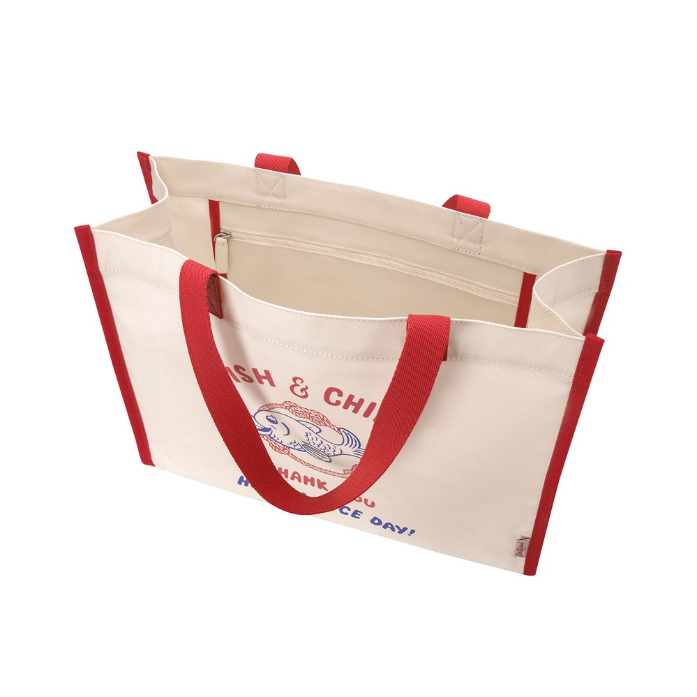 Cath Kidston - Túi đeo vai The Milly Tote Fish and Chips - 1001839 - Warm Cream