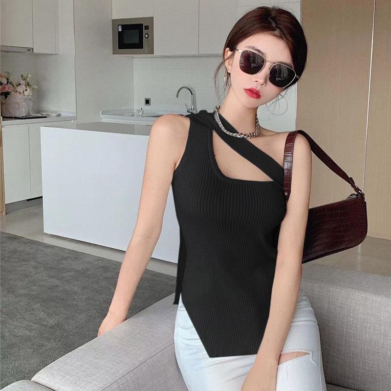 Áo Dệt Kim Sát Nách Thiết Kế Độc Đáo Thời Trang Quyến Rũ Cho Nữ