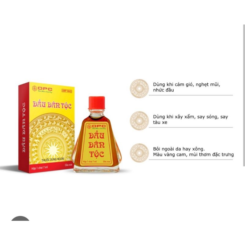 Dầu dân tộc OPC chai 3ml - 7ml