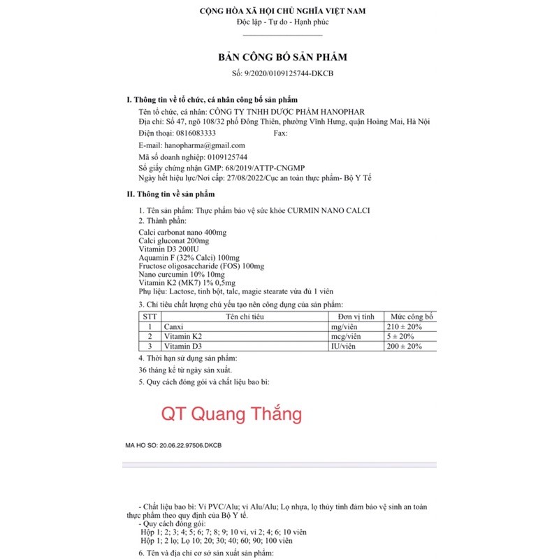 NANO CALCI CURMIN  - PHÁT TRIỂN CHIỀU CAO, GIẢM CÒI XƯƠNG, LOÃNG XƯƠNG